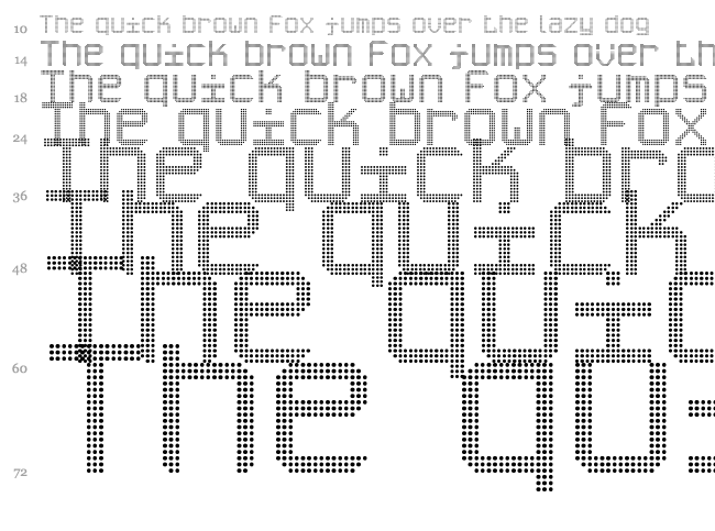 Tripleled ST font waterfall